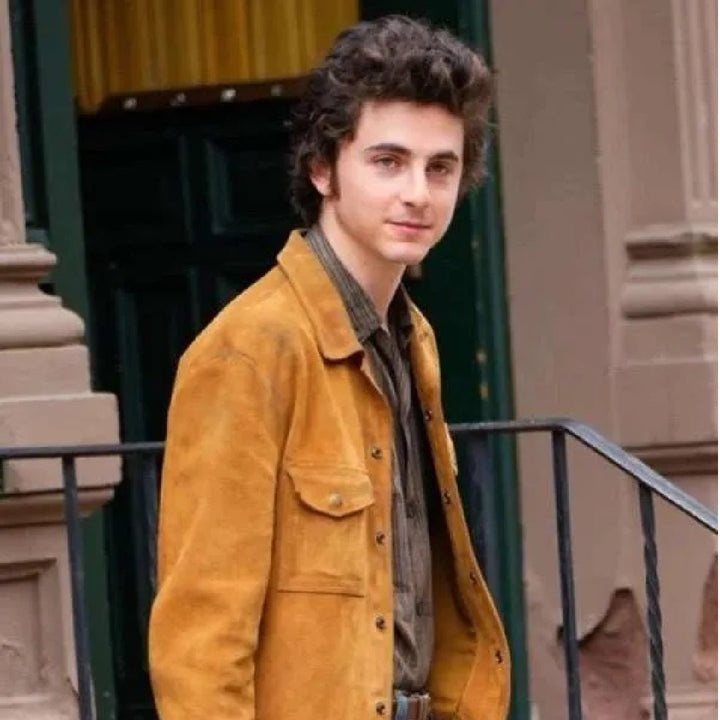 Timothée Chalamet A Complete Unknown Brown Suede Leather Jacket - Echo Leather