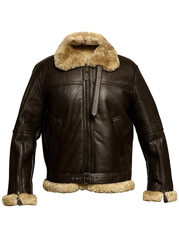 Tom Hardy Dunkirk Farrier Aviator Shearling Leather Jacket - Echo Leather