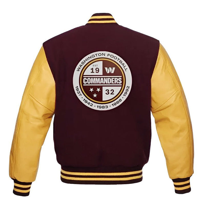 Washington Commanders Varsity Jacket - Echo Leather
