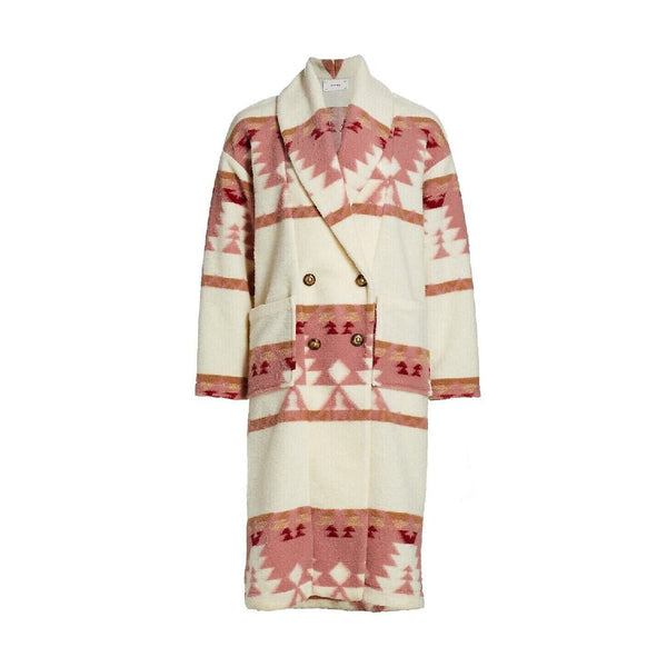 Yellowstone Beth Dutton Pink Printed Coat - Echo Leather