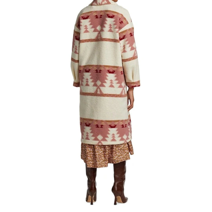 Yellowstone Beth Dutton Pink Printed Coat - Echo Leather